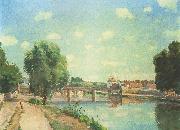 Camille Pissaro The Railway Bridge, Pontoise Sweden oil painting reproduction